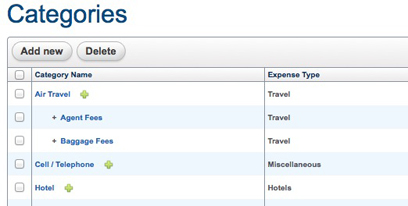 Custom Expense Categories